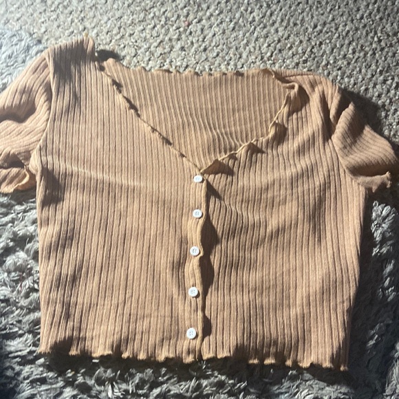Beige button up top - Picture 1 of 1